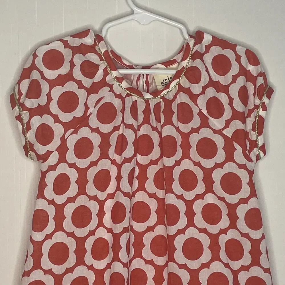Mini Boden Girls Floral Cotton Top Size 5-6Y